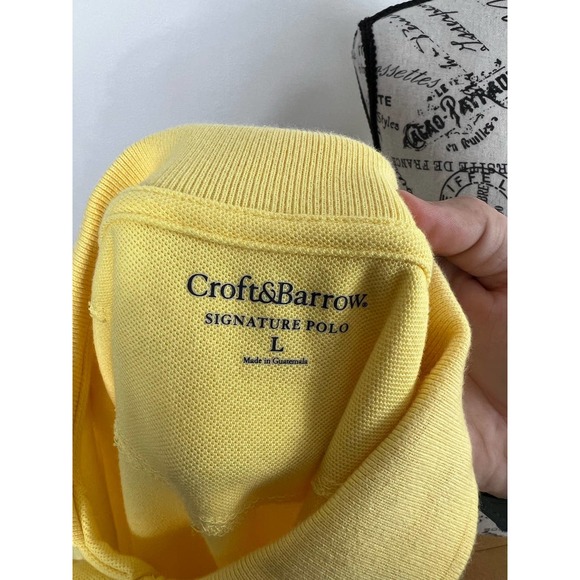 Croft & Barrow Men's Lightweight Yellow Signature Polo - Picture 3 of 9